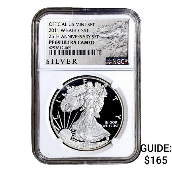 2011-W Silver Eagle NGC PF58 25th Anniv. Ultra Cameo