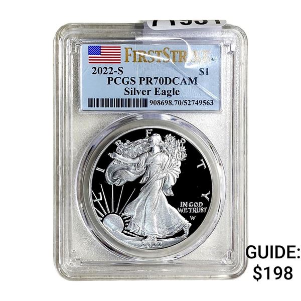 2022-S Silver Eagle PCGS PR70 DCAM First Strike
