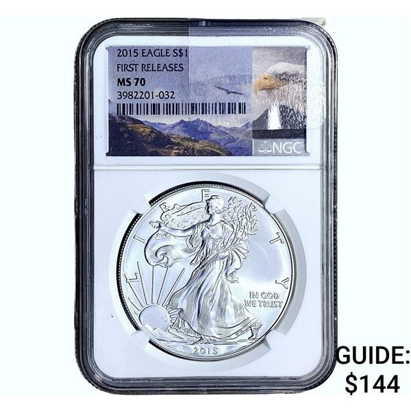 2015 Silver Eagle NGC MS70 First Releases