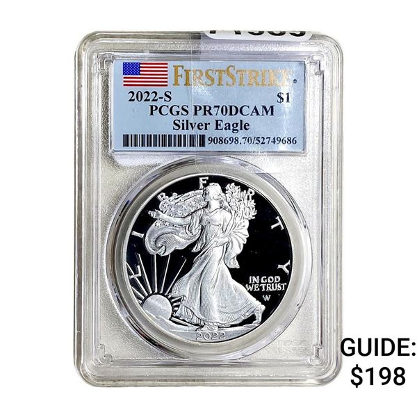 2022-S Silver Eagle PCGS PR70 DCAM First Strike