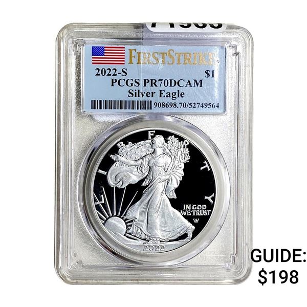 2022-S Silver Eagle PCGS PR70 DCAM First Strike