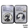 Image 1 : [2 Coins]2012 Silver Eagle NGC PF69