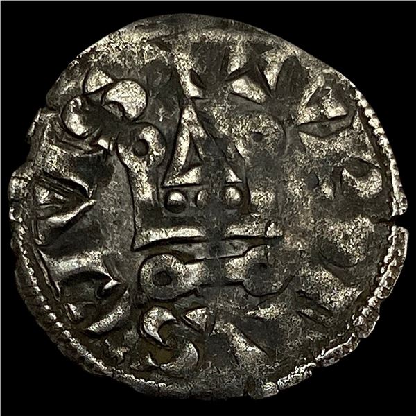 1297-1301AD Crusades Frankish Greece Silver Denier NEARLY UNCIRCULATED