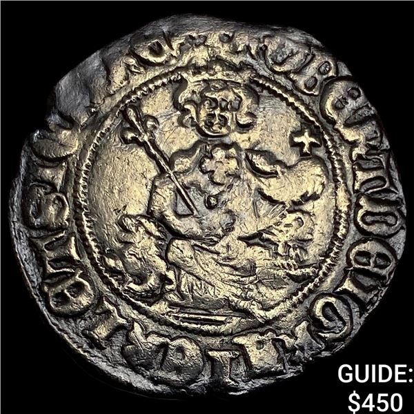 1309-43 Naples Silver Gigliato-Robert II NEARLY UNCIRCULATED