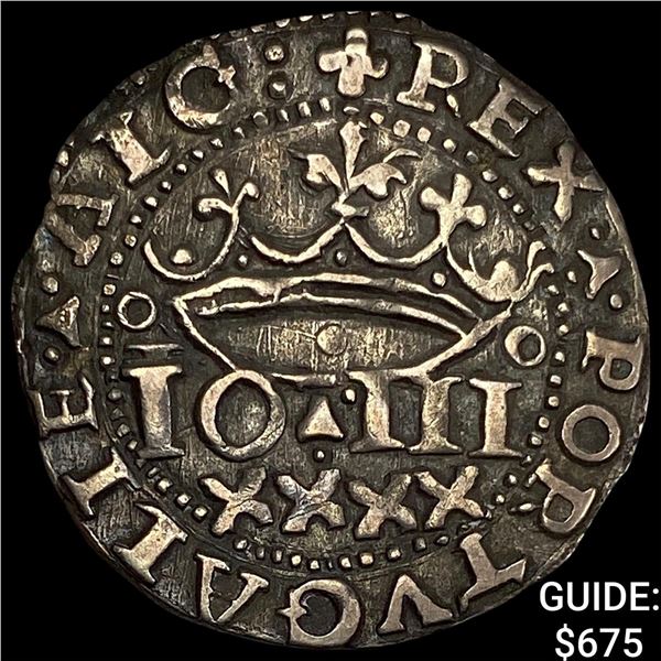 1521-1557 Portugal Silver Real - John II CHOICE AU