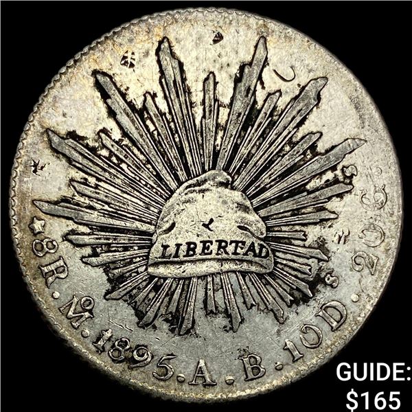 1895Mo AB Mexico Silver 8 Reales CLOSELY UNCIRCULATED