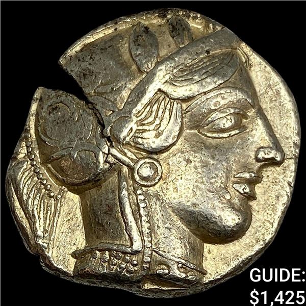 440-404BC Athens Silver Owl Tetradrachm CLOSELY UNCIRCULATED