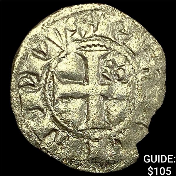1285-1314 France Philip IV Silver Double Tournois CHOICE AU