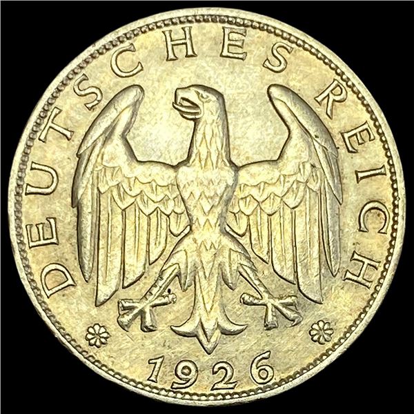 1926 A Germany Silver 1 Reichsmark UNCIRCULATED