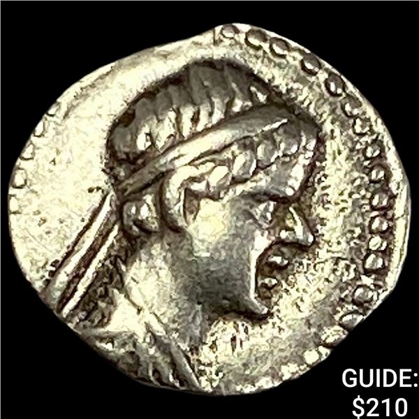 Baktria Eukratides I 170-145 BC Silver Obol CH AU