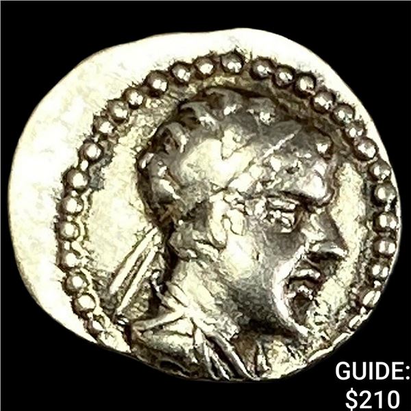 Baktria Eukratides I 170-145 BC Silver Obol CH AU