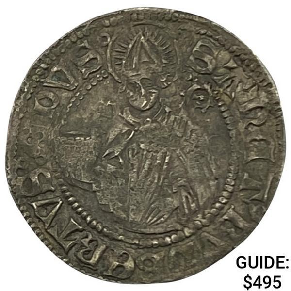 1495-1519 Salzburg Silver 4 Kreuzer Leonard CLOSELY UNCIRCULATED