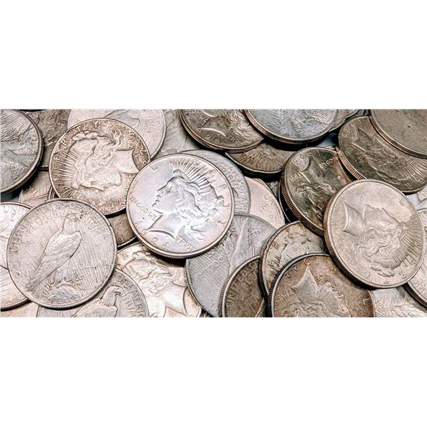 [20 coins] Silver Peace Dollar Roll Nice CIRC