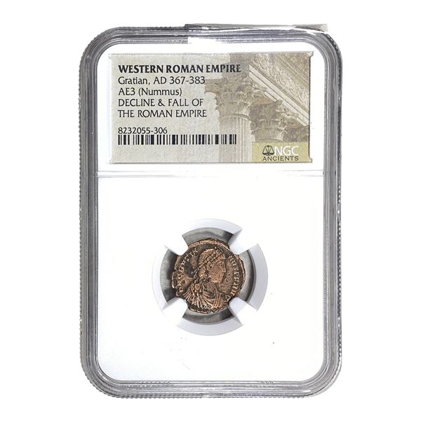 Roman Gratian 367-383 AD AE3 Nummus NGC