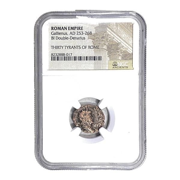 Roman Gallienus 253-268 AD BI Dbl-Denarius NGC