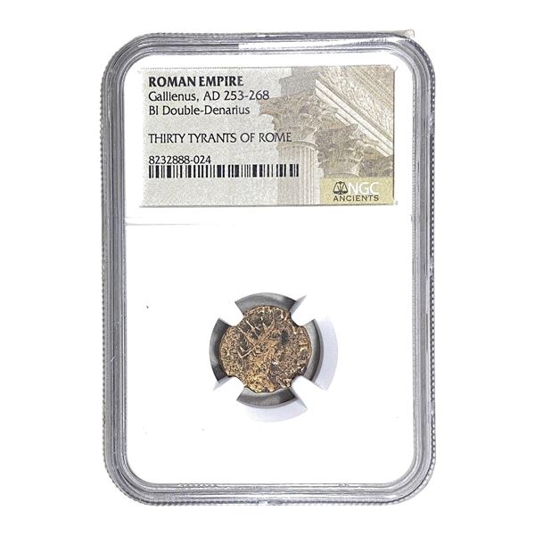 Roman Gallienus 253-268 AD BI Dbl-Denarius NGC
