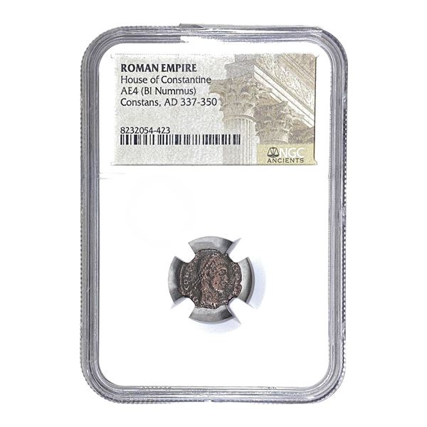 Roman Constans 337-350 AD AE4 BI Nummus NGC