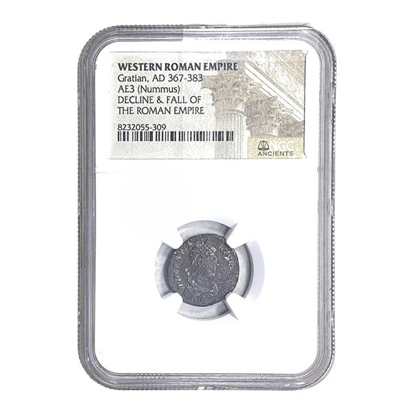 Roman Gratian 367-383 AD AE3 Nummus NGC