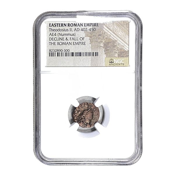 Roman Theodosius II 402-450 AD AE4 Nummus NGC