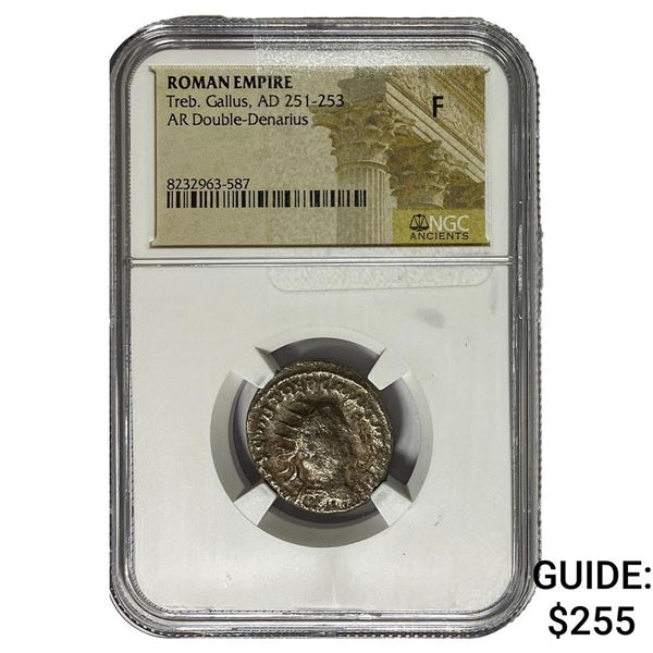 Roman Treb. Gallus, AD 251-253 Silver Dbl-Denarius
