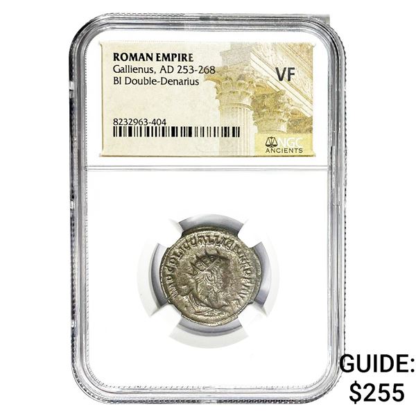 Roamn Gallienus AD 253-268 BI Dbl-Denarius NGC VF