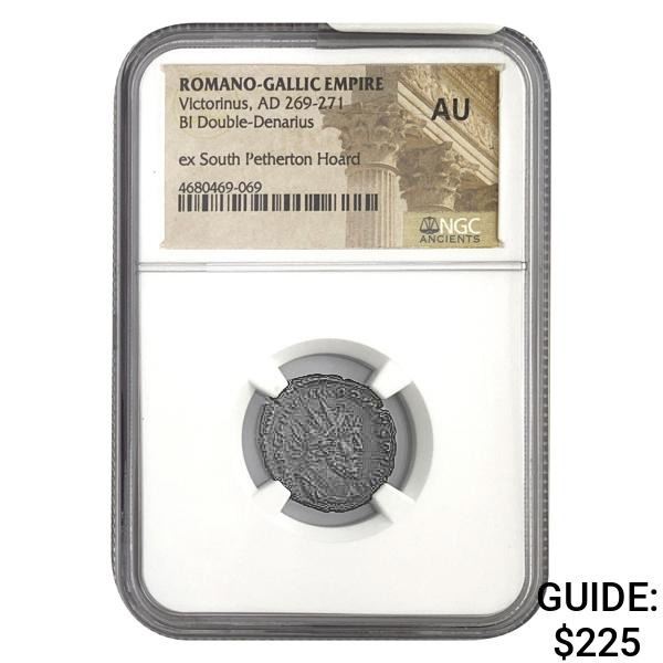 Romano Gallic Victorinus 269-271 BI DBL Denarius NGC