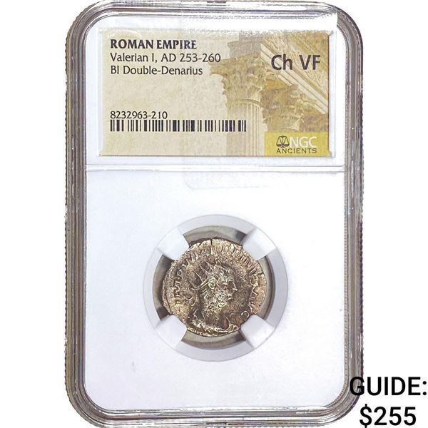 Roman Valerian I 253-260 AD Bi Double Denarius