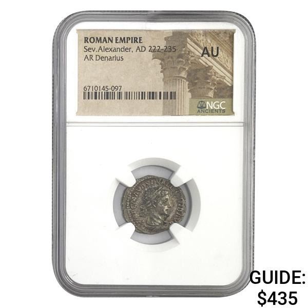 Roman Sev. Alexander, AD 222-235 Silver Denarius NGC