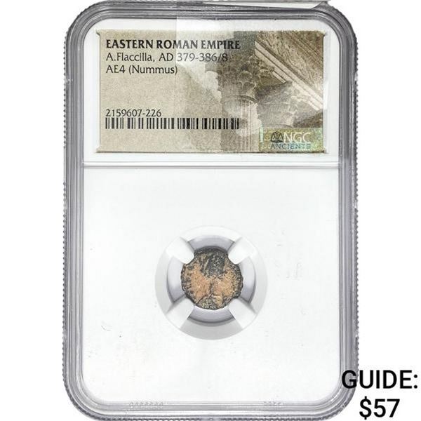East Roman A.Flaccilla, AD 379-386/9 AE4 Nummus