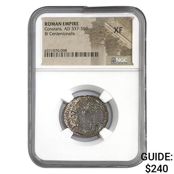Roman Constans, AD 337-350 BI Centenionalis NGC