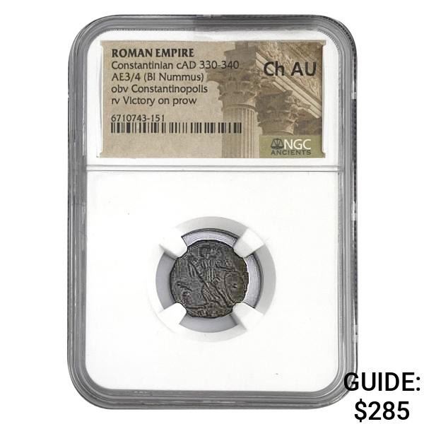 Roman Constantinian, AD 330-340 AE3/4 BI Nummus