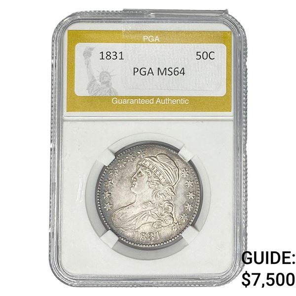 1831 Capped Bust Half Dollar PGA MS64