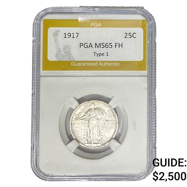 1917 Standing Liberty Quarter PGA MS65 FH Type 1