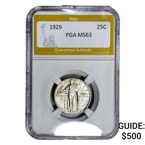 1929 Standing Liberty Quarter PGA MS63