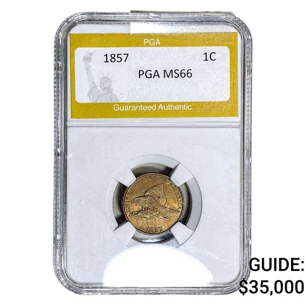 1857 Flying Eagle Cent PGA MS66