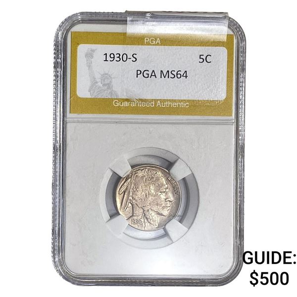 1930-S Buffalo Nickel PGA MS64