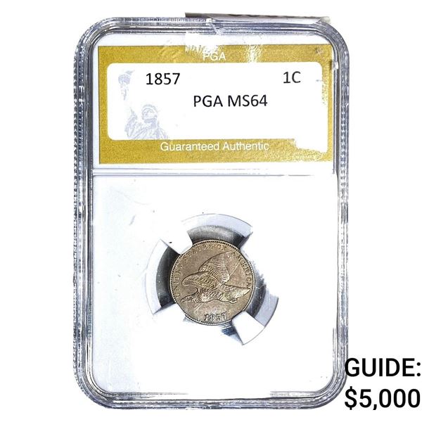 1857 Flying Eagle Cent PGA MS64