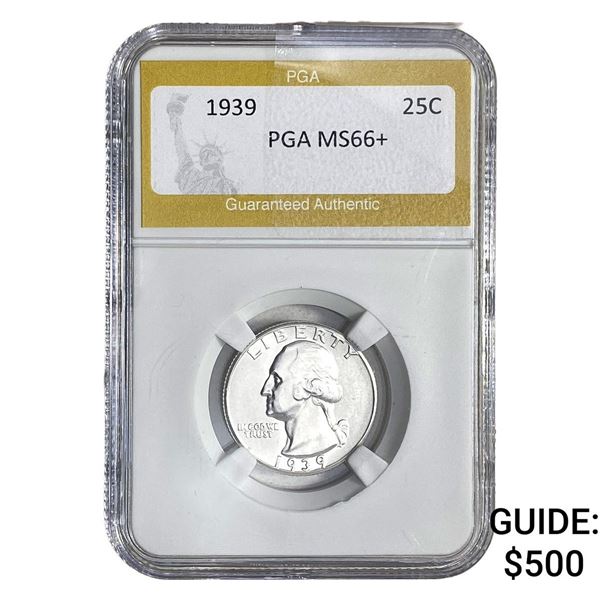 1939 Washington Silver Quarter PGA MS66+
