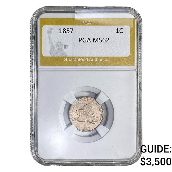 1857 Flying Eagle Cent PGA MS62