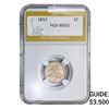 Image 1 : 1857 Flying Eagle Cent PGA MS62