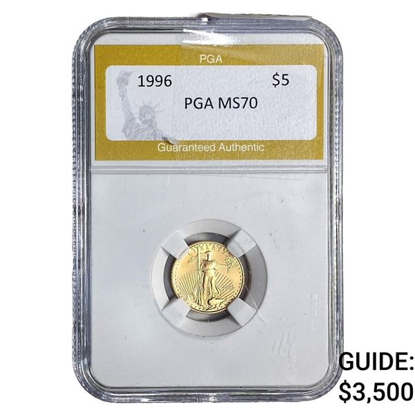 1996 1/10oz $5 Gold Eagle PGA MS70