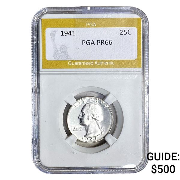 1941 Washington Silver Quarter PGA PR66