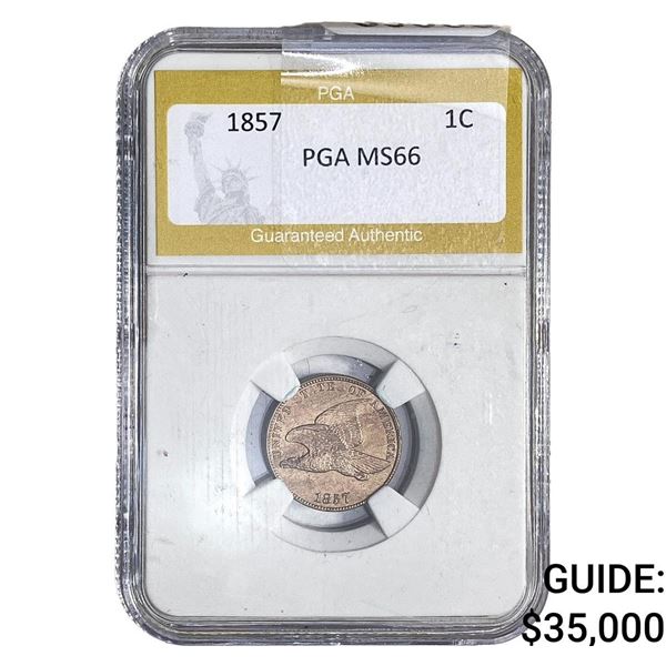 1857 Flying Eagle Cent PGA MS66