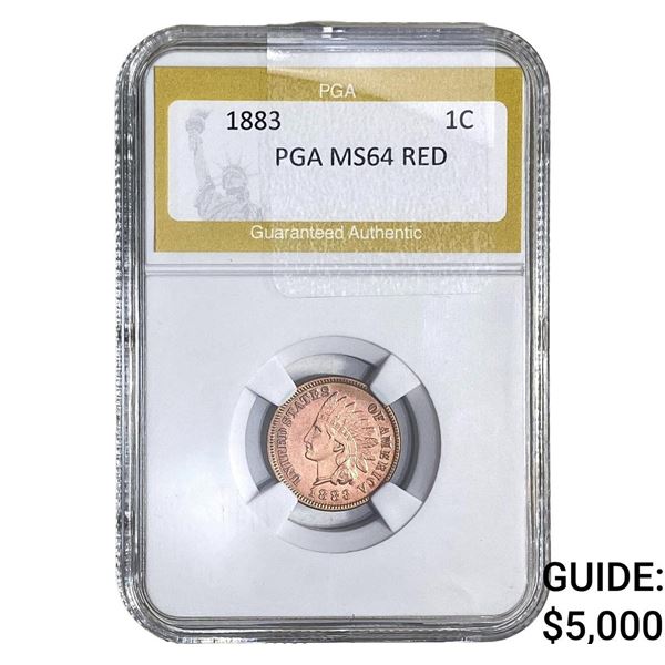 1883 Indian Head Cent PGA MS64 RED
