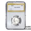 Image 1 : 1940 Washington Silver Quarter PGA MS68
