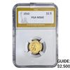 Image 1 : 1910 $2.50 Gold Quarter Eagle PGA MS60