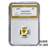 Image 1 : 1993 1/20oz Gold $5 Australia Kangaroo PGA MS70