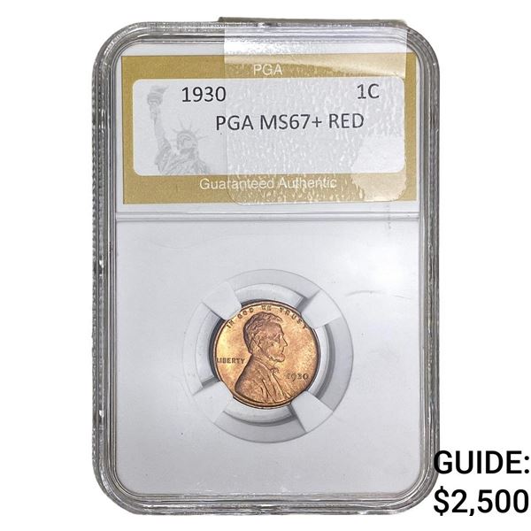 1930 Wheat Cent PGA MS67+ RED