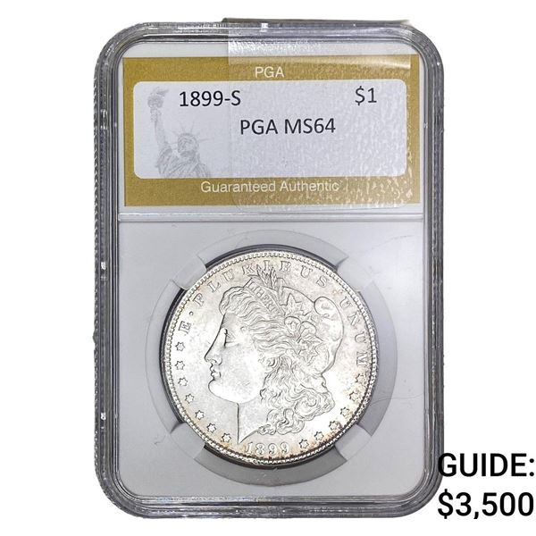 1899-S Morgan Silver Dollar PGA MS64