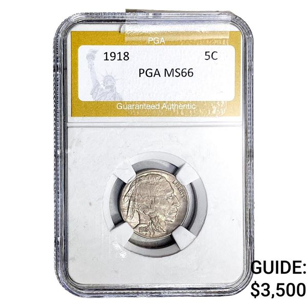 1918 Buffalo Nickel PGA MS66